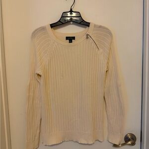 Ralph Lauren Women's Cream Ribbed Sweater